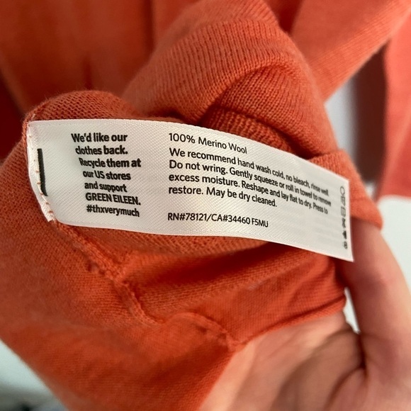 Eileen Fisher V Neck Box Top Merino Wool - Picture 2 of 5